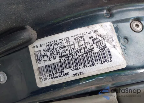 1998 Toyota Camry Le from USA, damaged, VIN 4T1BG22K4WU298953